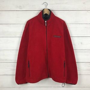 Vintage 1990s Polo Sport Ralph Lauren Fleece Red Jacket